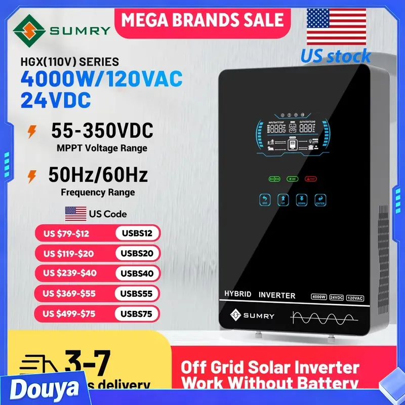Sumry 4KW 120V Off Grid Solar  - Pure Sine Wave Inverter 评论和价格